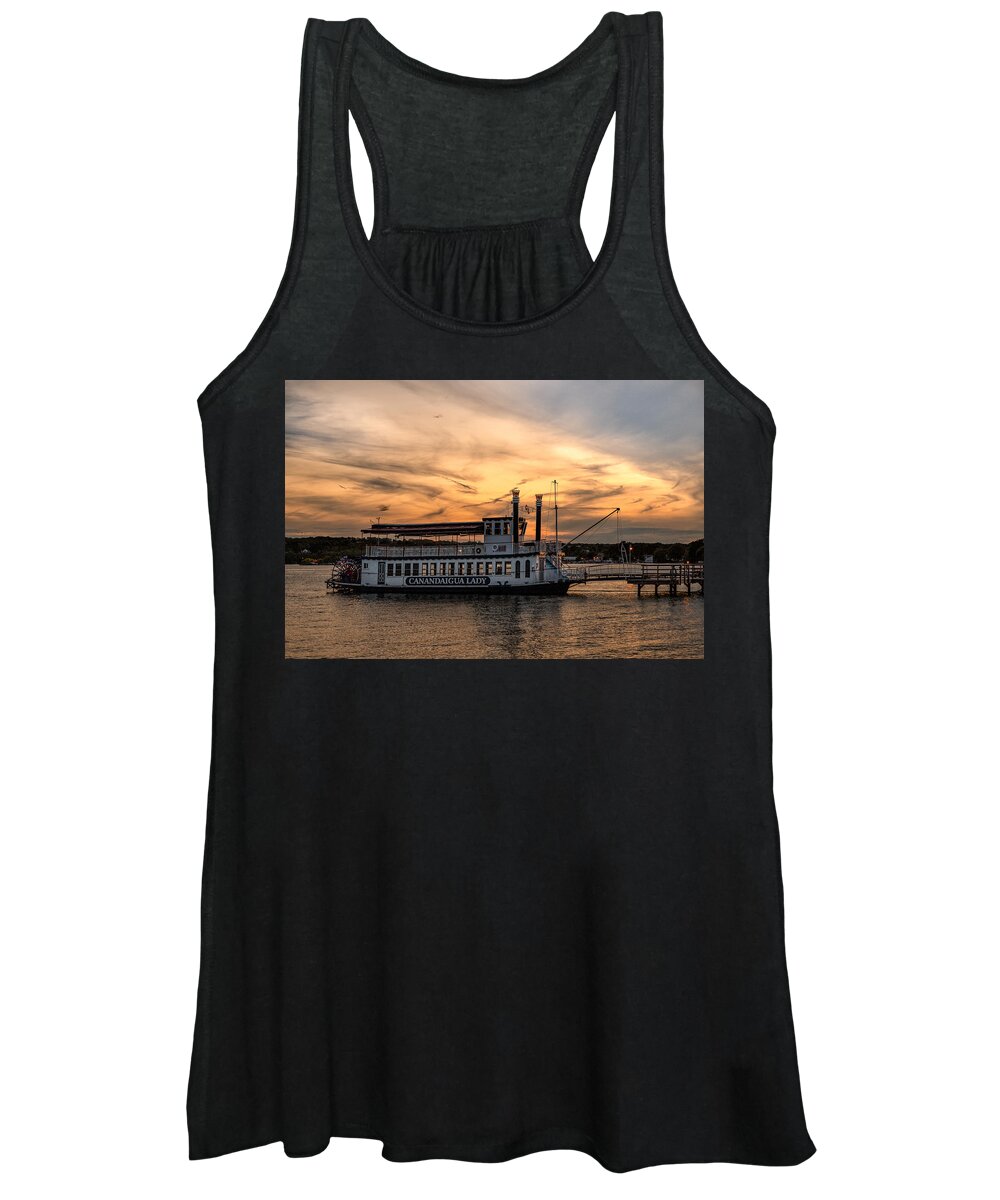 Sunset Women's Tank Top featuring the photograph Sunset over the Lady by Rod Best
