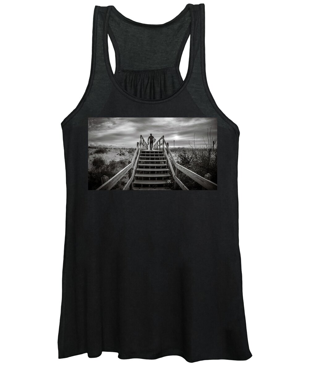 Surfer Women's Tank Top featuring the photograph Surfer by Steve Stanger