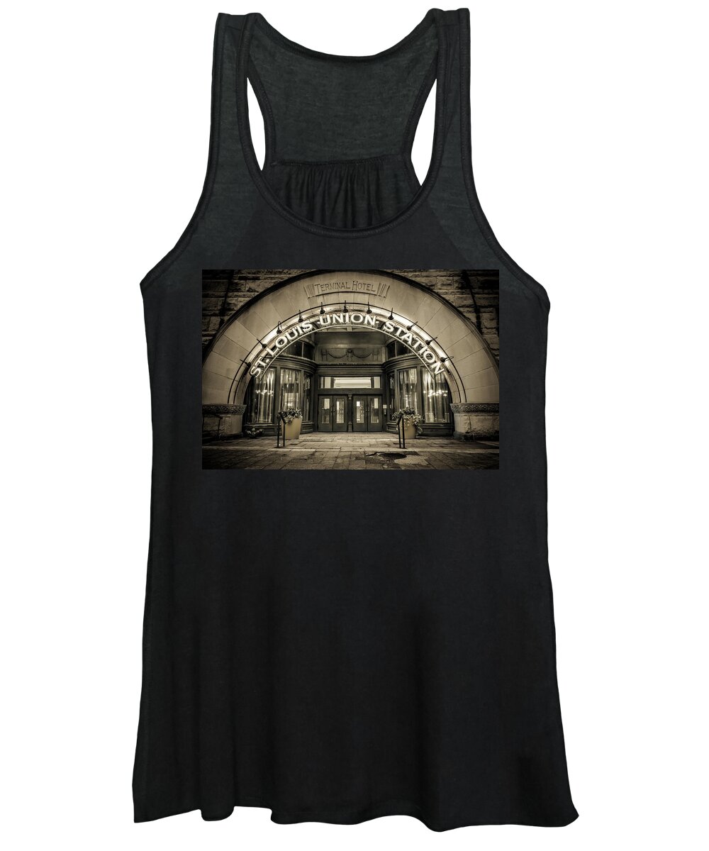 Terminal Hotel Women's Tank Top featuring the photograph Terminal Hotel - St. Louis by Randall Allen