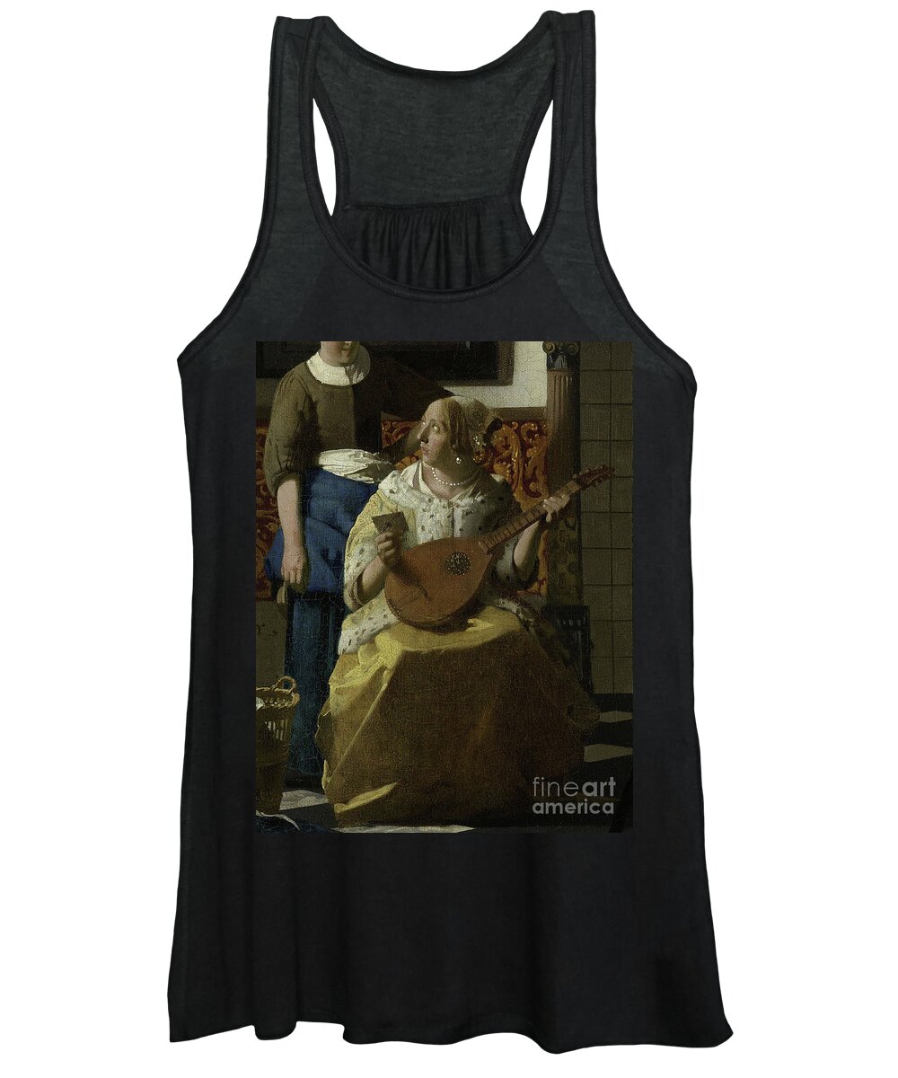 Jan Women's Tank Top featuring the painting The Love Letter, Detail by Jan Vermeer