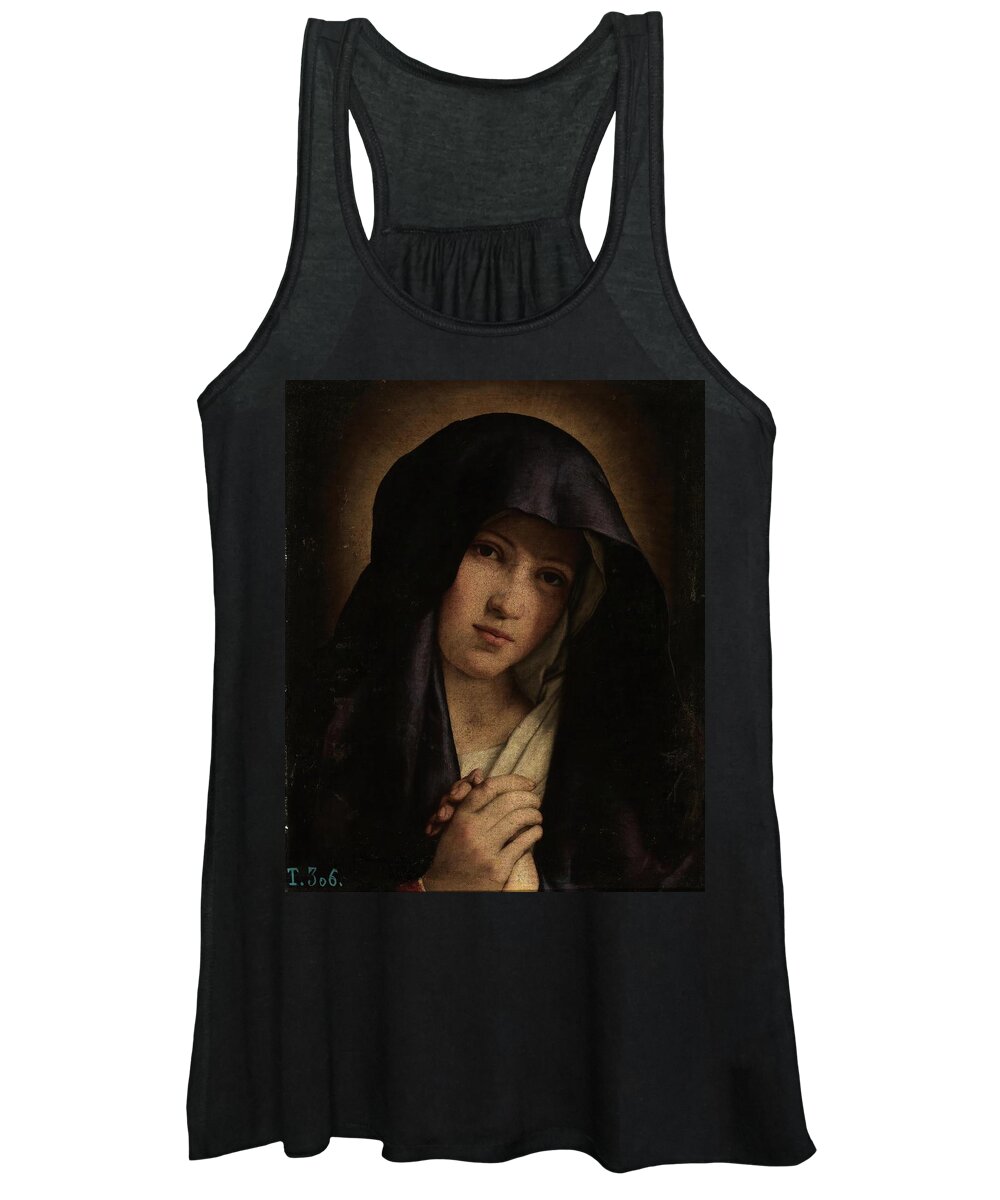 Anonymous Women's Tank Top featuring the painting 'The Virgin Dolorosa'. XVII century. Oil on canvas. by Anonymous