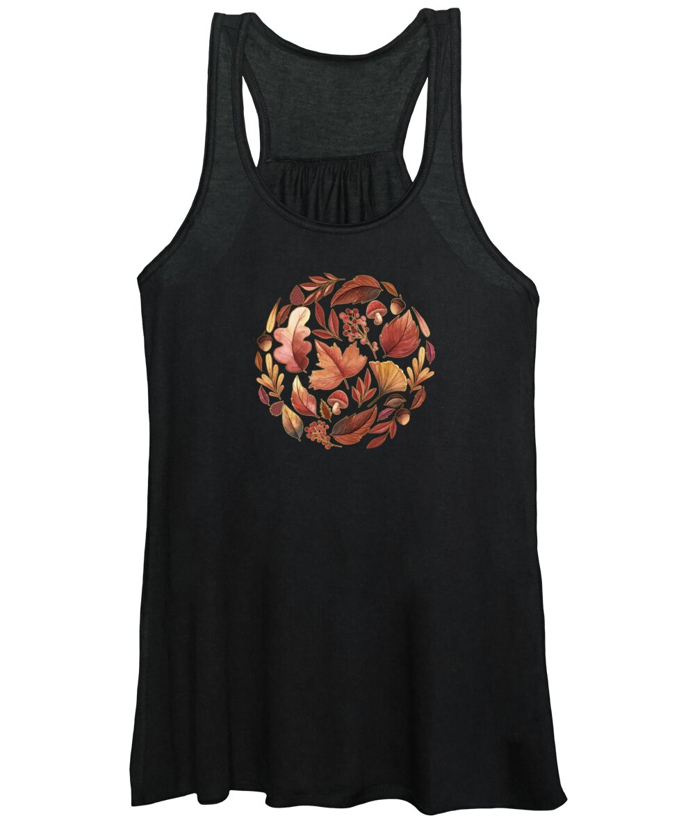 Autumn Women's Tank Top featuring the painting The Winds Of Autumn Have Returned by Little Bunny Sunshine