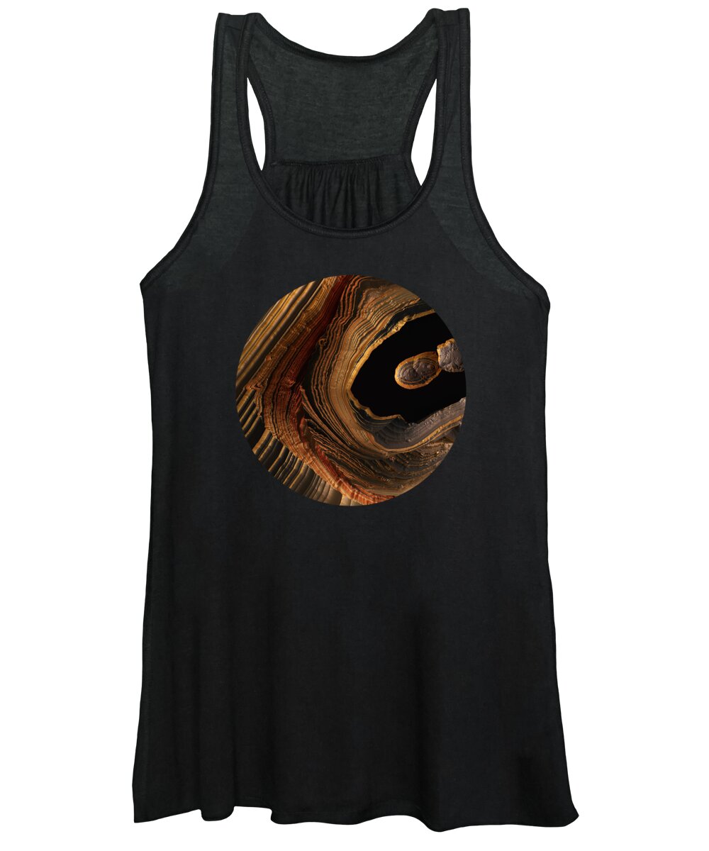 Digital Women's Tank Top featuring the digital art Tiger's Eye Canyon by Spacefrog Designs