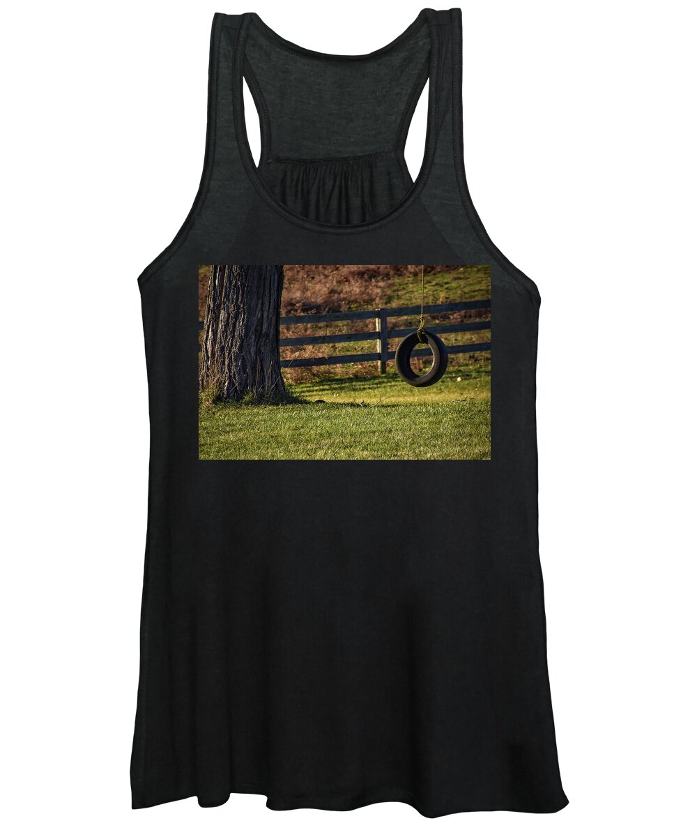 Tire Swing Women's Tank Top featuring the photograph Tire Swing by Michelle Wittensoldner