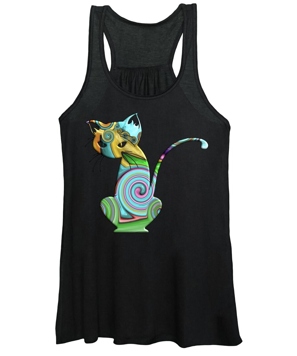 Tornado Women's Tank Top featuring the painting Tornado over the meadow by Patricia Piotrak