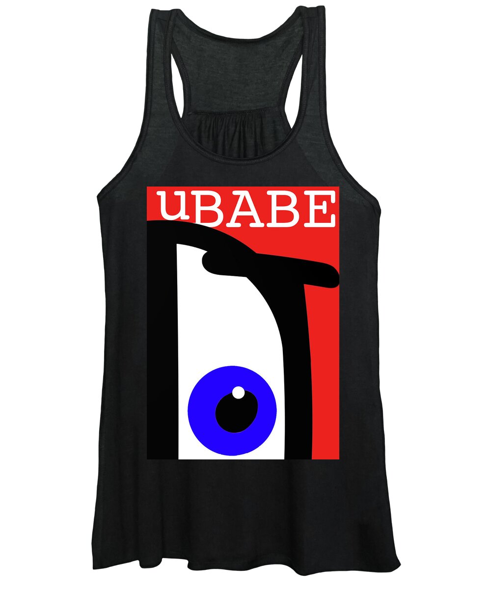 Ubabe Poster Women's Tank Top featuring the digital art Ubabe French by Ubabe Style