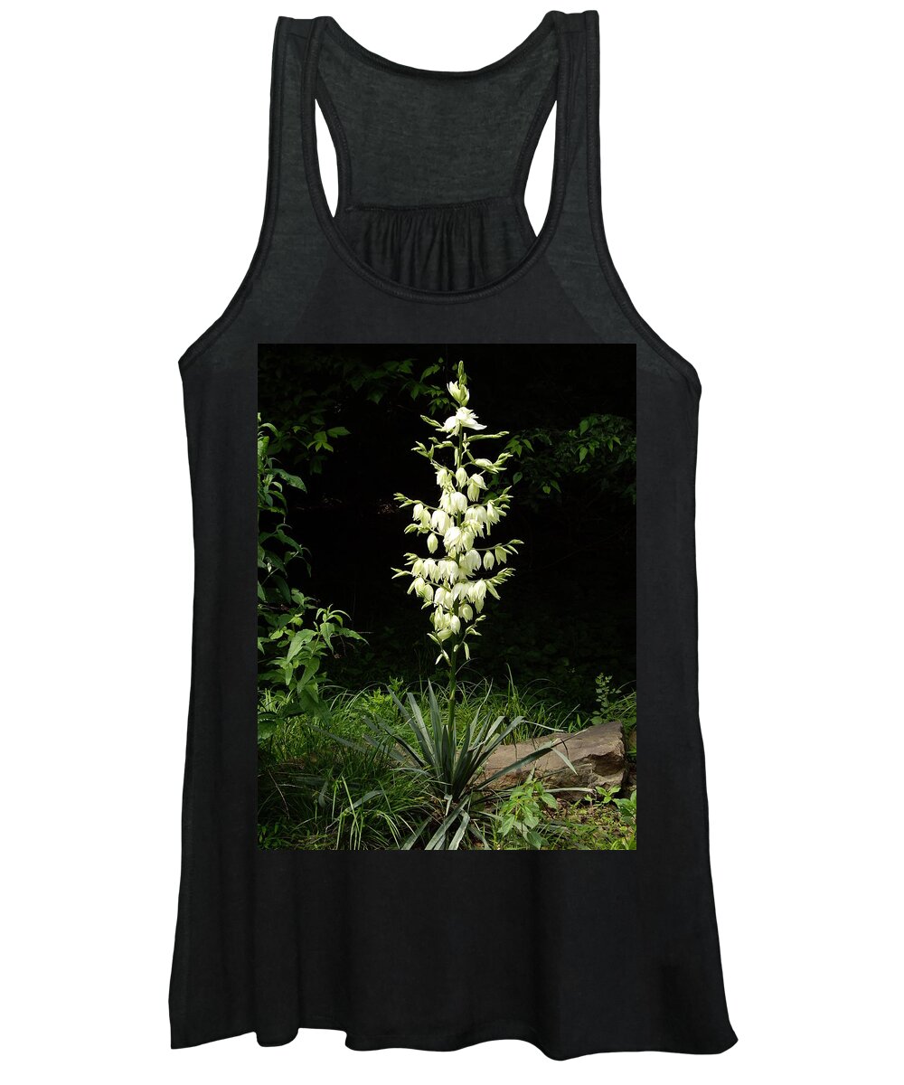 Yucca Women's Tank Top featuring the photograph Yucca Blossoms by Nancy Ayanna Wyatt