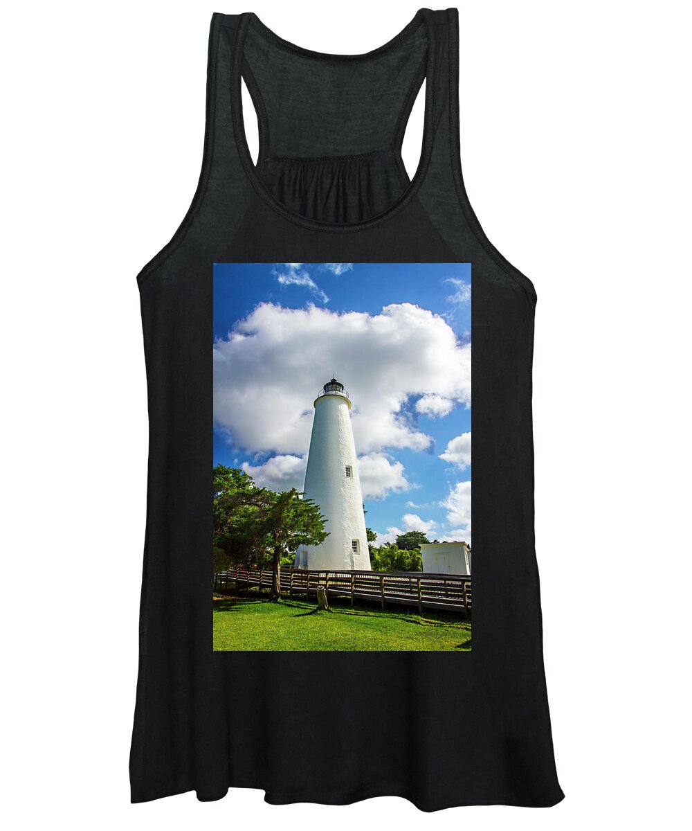 Color Women's Tank Top featuring the photograph Ocracoke Light 3 #1 by Alan Hausenflock
