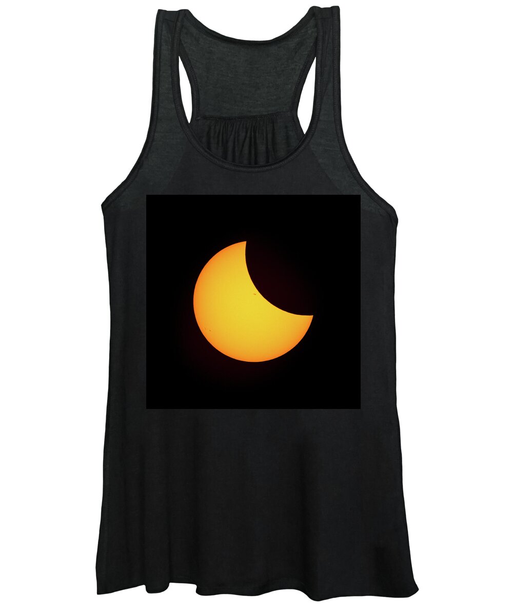 Solar Eclipse Women's Tank Top featuring the photograph Partial Solar Eclipse #6 by David Beechum