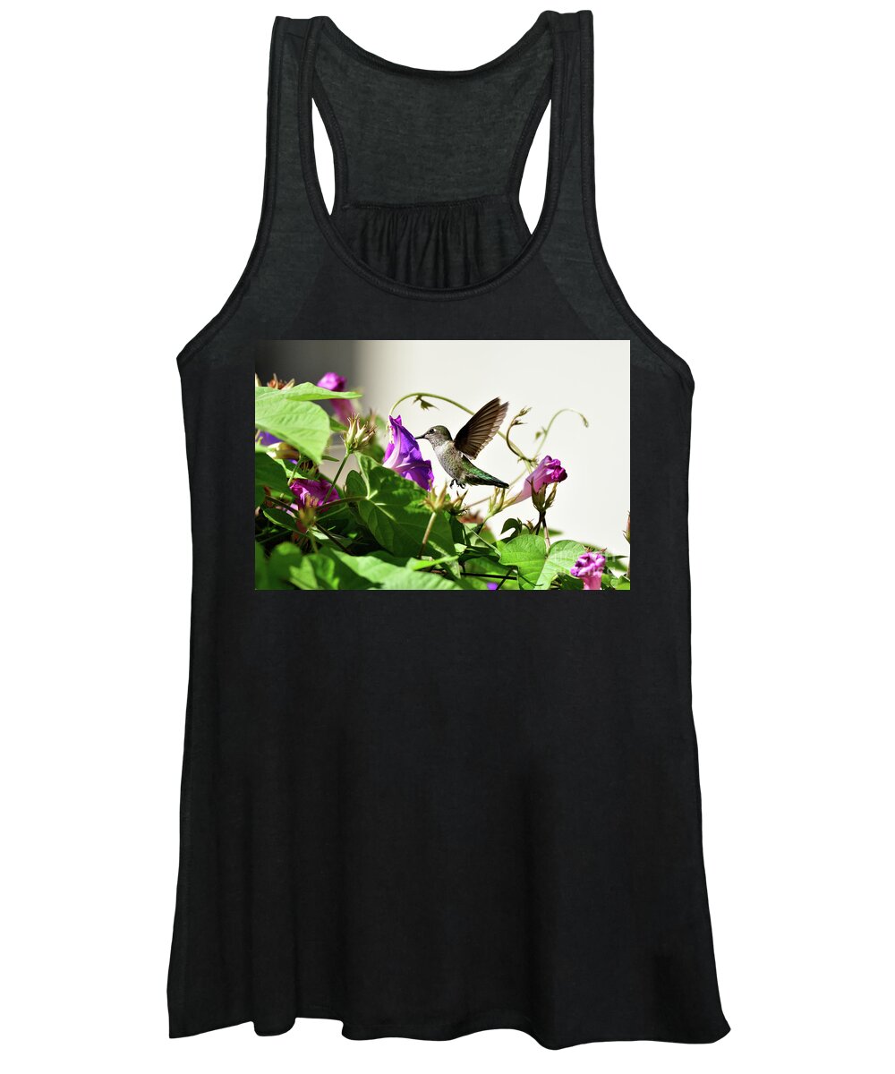 Anna's Hummingbird Women's Tank Top featuring the photograph Anna's Hummingbird #11 by Amazing Action Photo Video