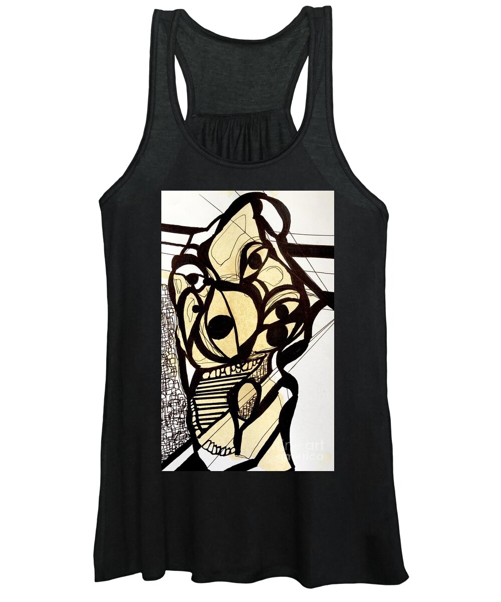 Modern Art Women's Tank Top featuring the drawing Untitled #15 by Jeremiah Ray