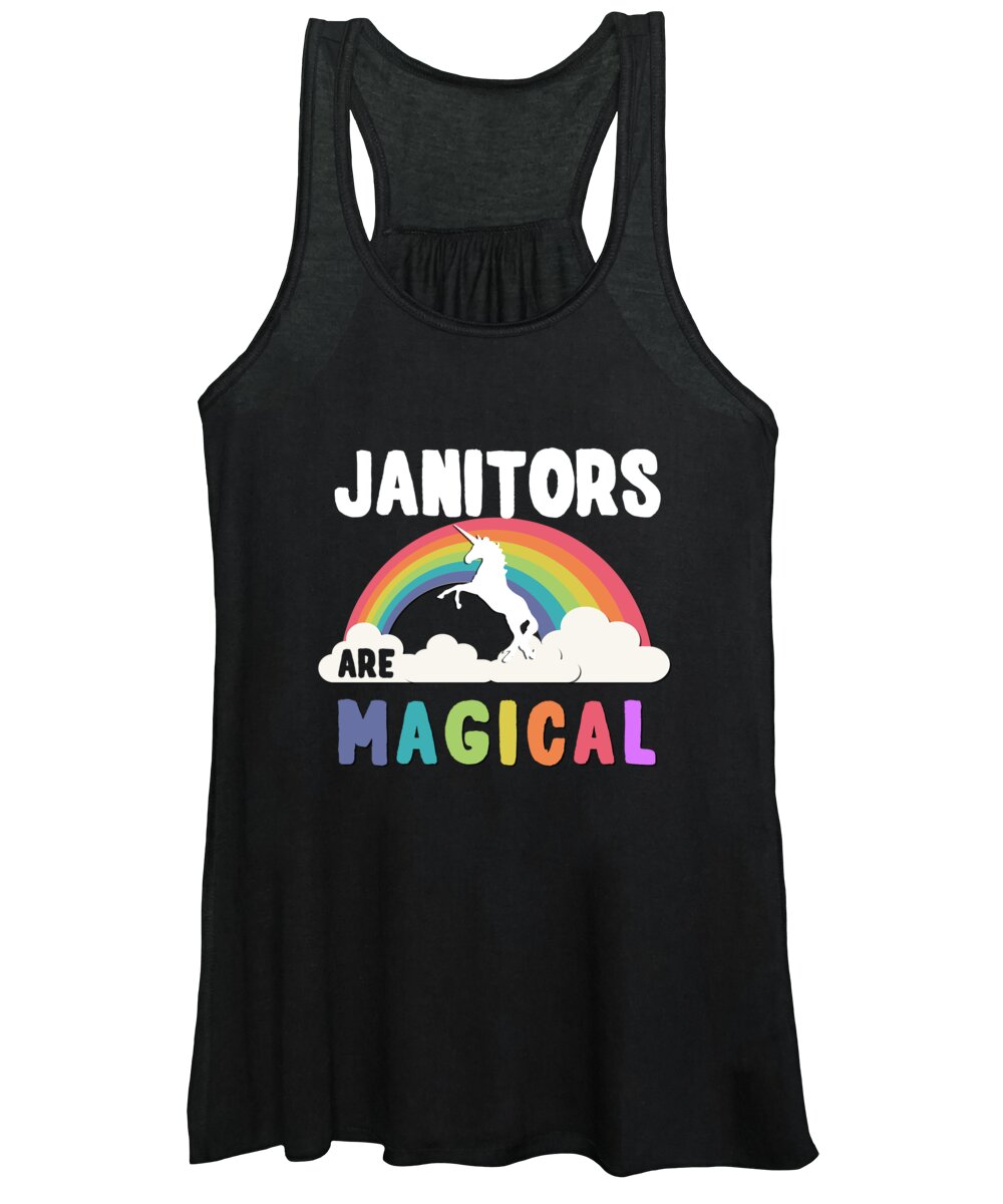 Funny Women's Tank Top featuring the digital art Janitors Are Magical #2 by Flippin Sweet Gear