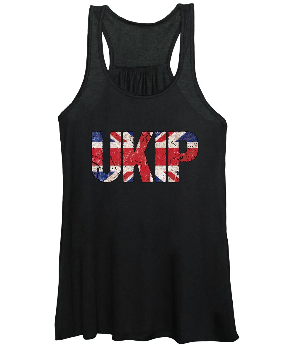 Funny Women's Tank Top featuring the digital art UKIP UK Independence Party #2 by Flippin Sweet Gear