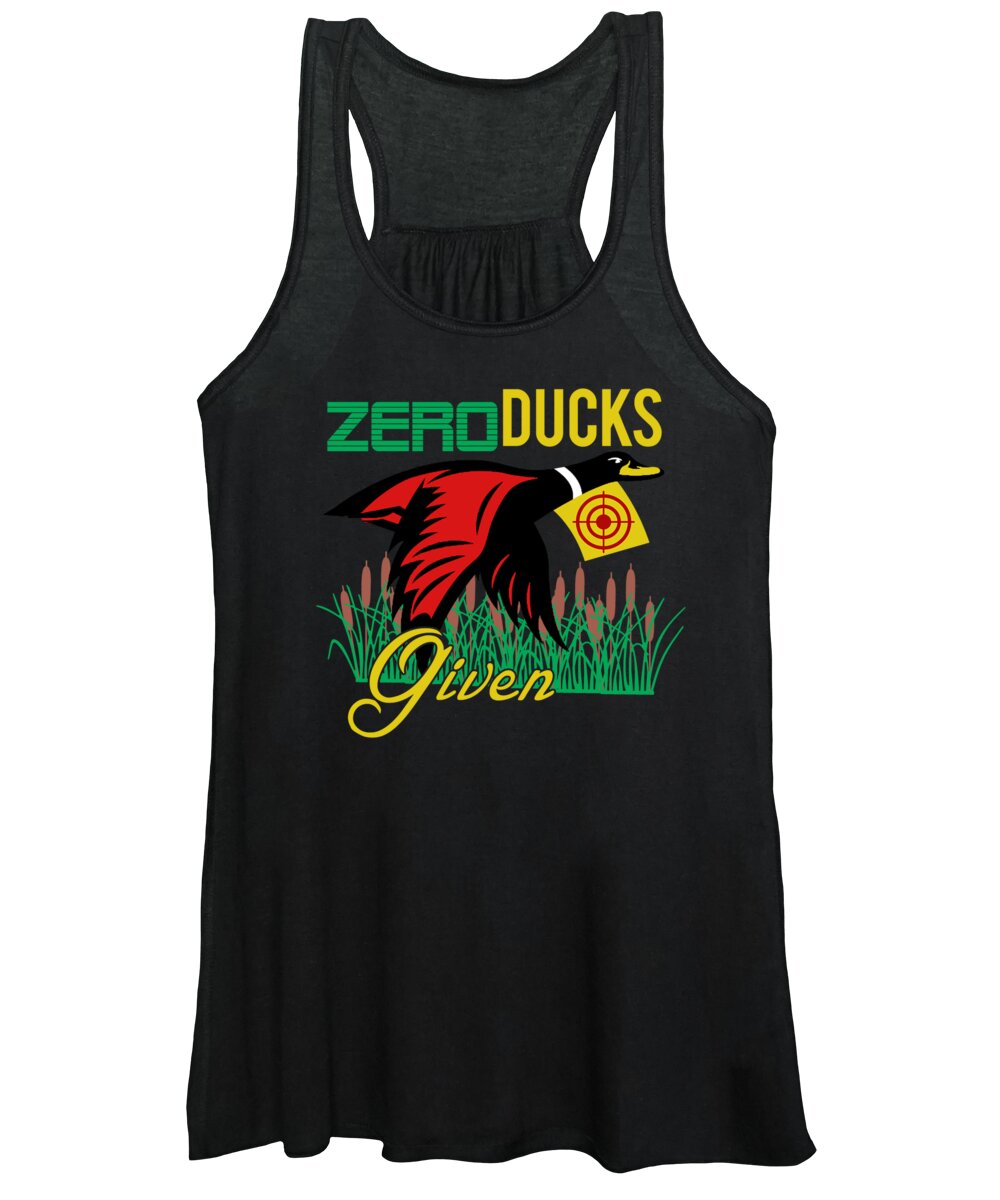 Duck Women's Tank Top featuring the digital art Zero Ducks Given Duck Hunter Bulls Eye by Jacob Zelazny