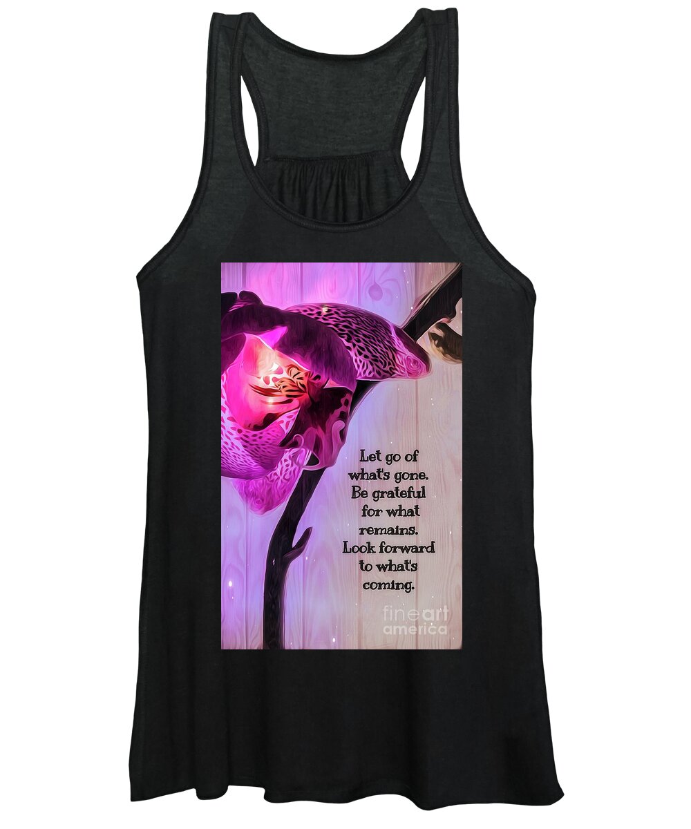 Orchid Women's Tank Top featuring the mixed media 2020 Inspiration by Laurie's Intuitive