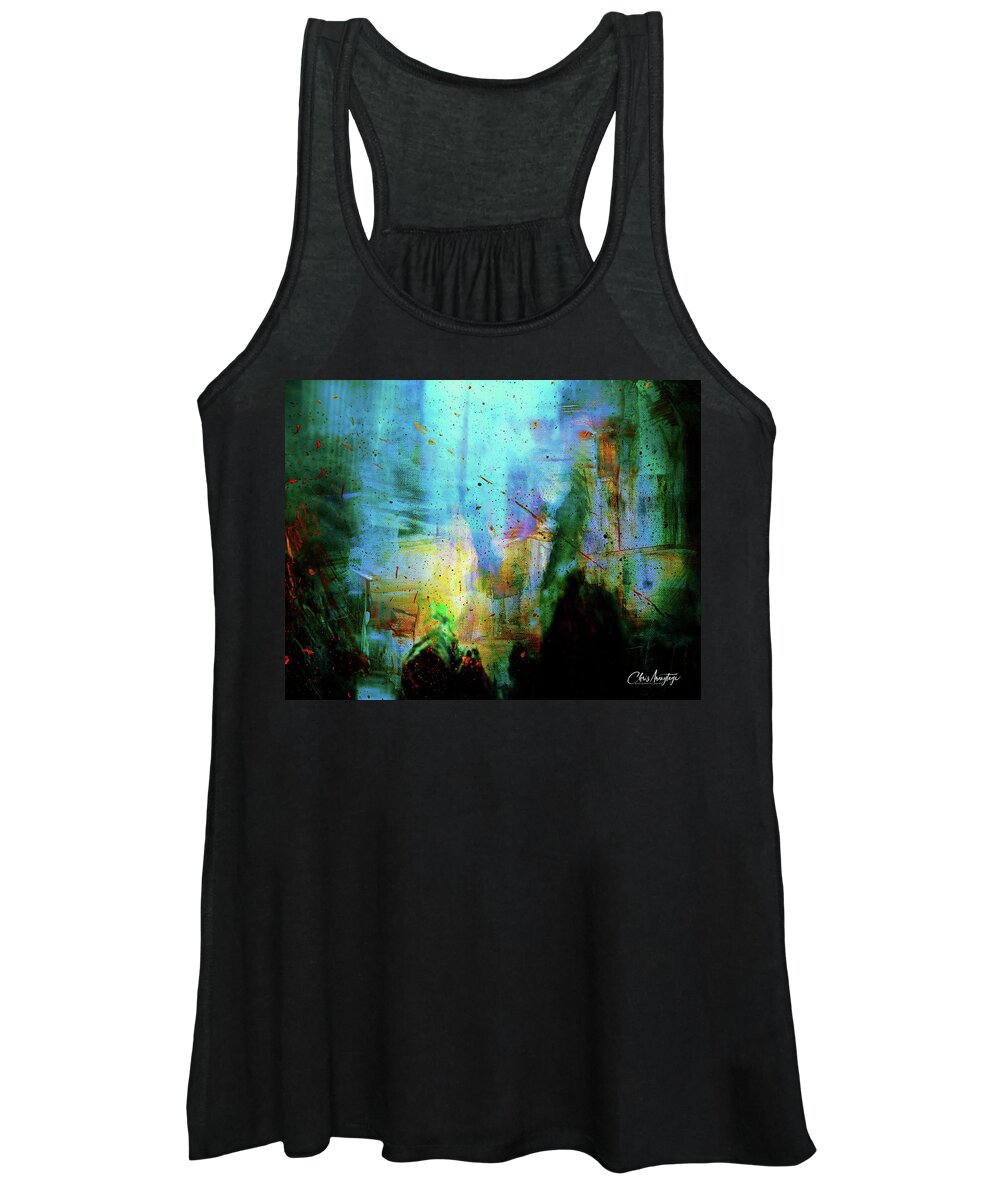 George Floyd Women's Tank Top featuring the painting 2020 The Protests by Chris Armytage