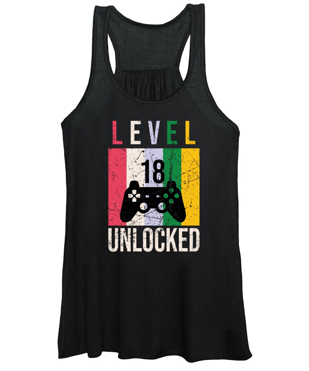 Level 18 Women's Tank Top featuring the digital art Birthday Shirt 18 Years Birthday Level #3 by Toms Tee Store