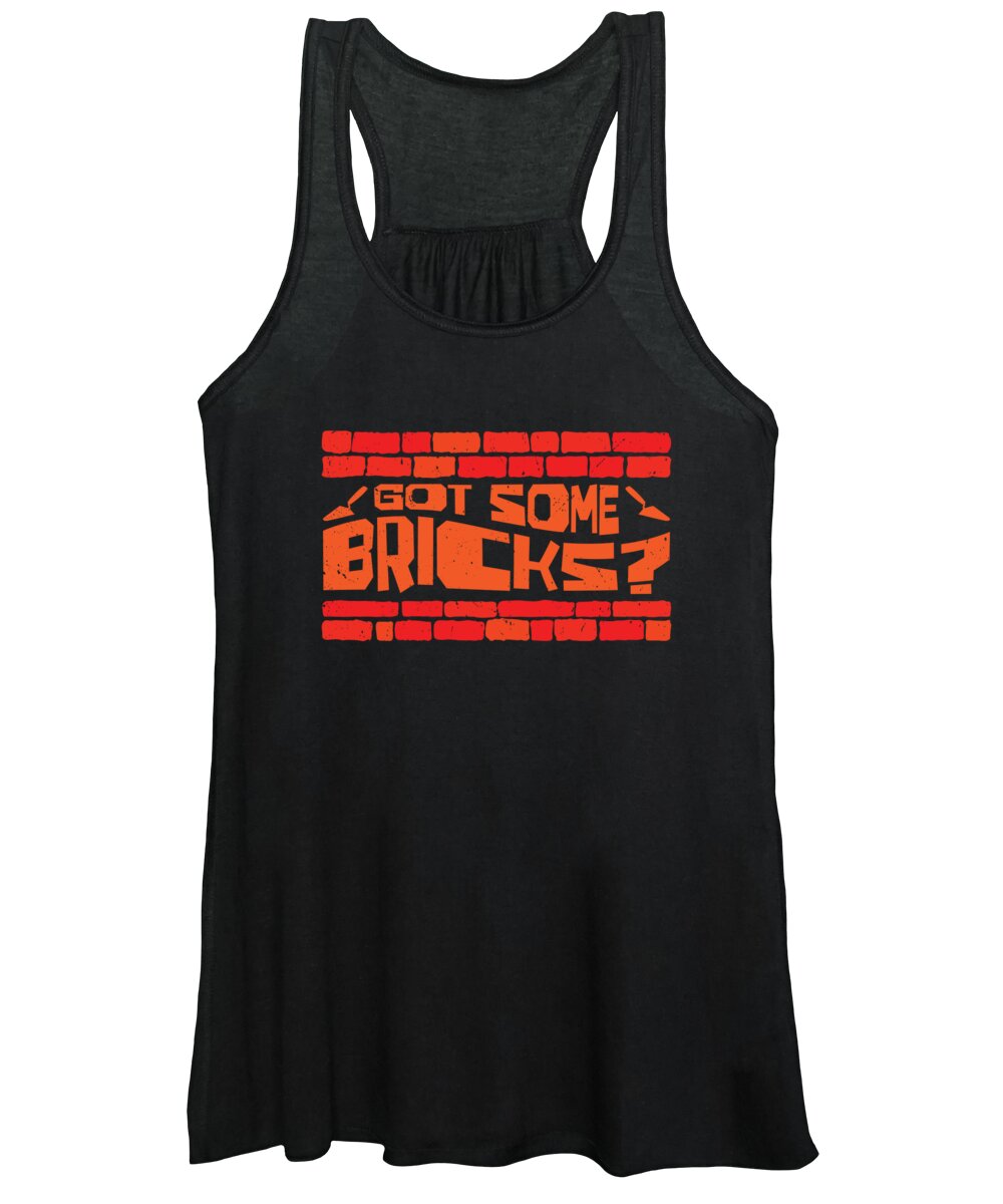 Bricklayers Women's Tank Top featuring the digital art Bricklayers Got Some Bricks Building Bricks #3 by Toms Tee Store