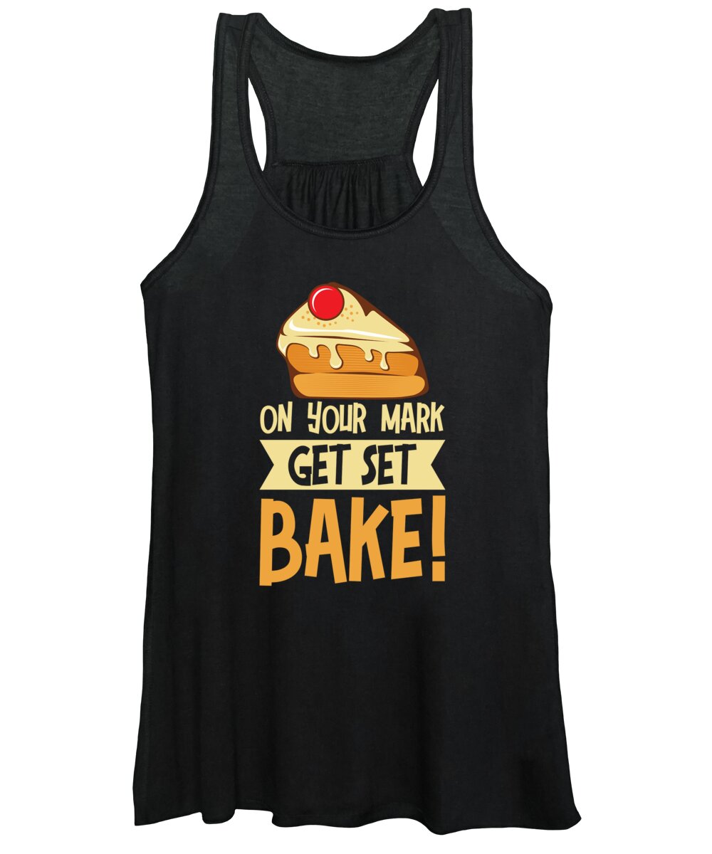 Baking Women's Tank Top featuring the digital art On Your Mark Get Set Bake Baker Cupcake Muffin #3 by Toms Tee Store