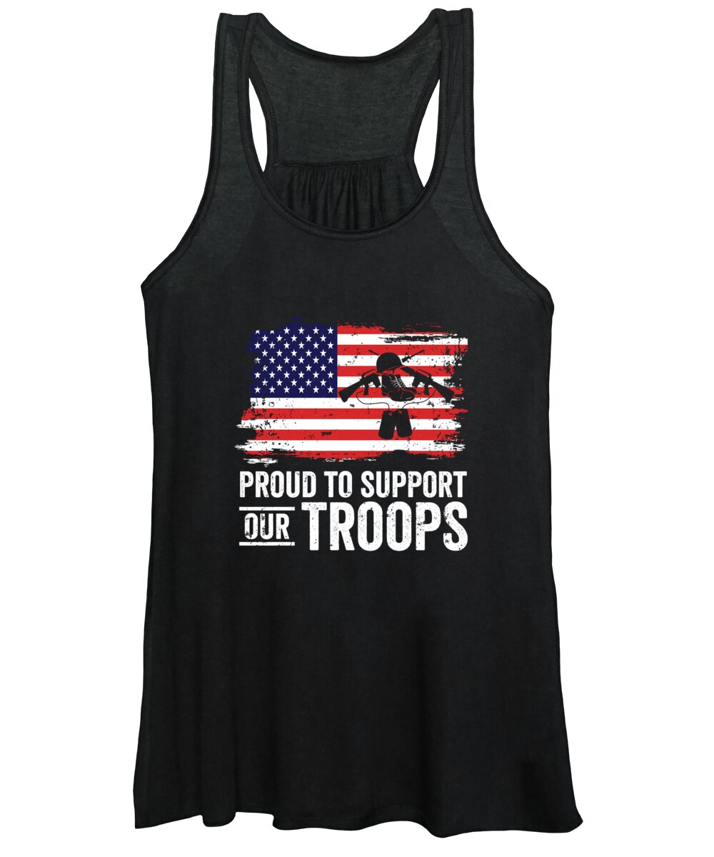 Usa Women's Tank Top featuring the digital art USA Independence Military Heroes Soldier Freedom #3 by Toms Tee Store