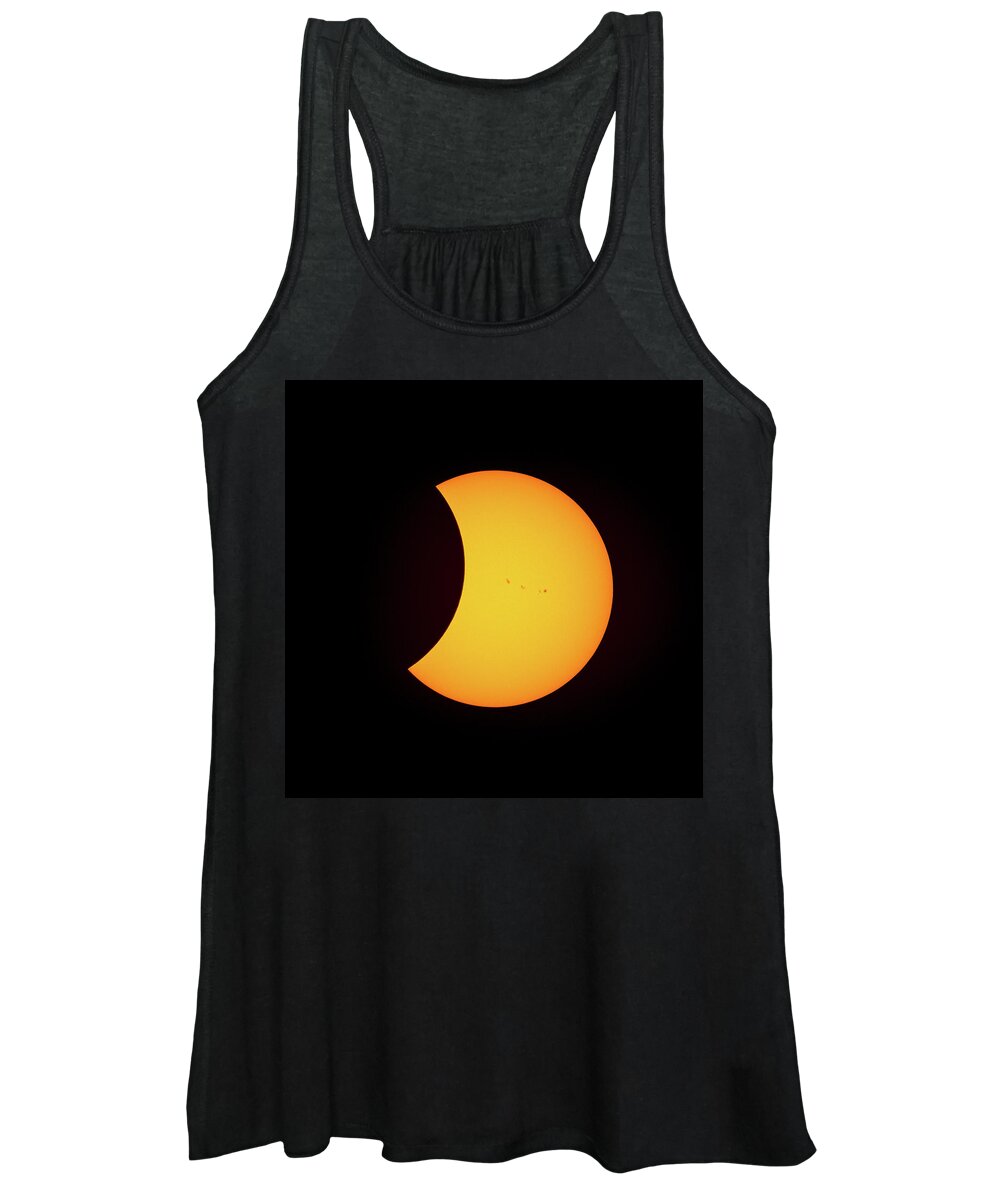 Solar Eclipse Women's Tank Top featuring the photograph Partial Solar Eclipse #8 by David Beechum