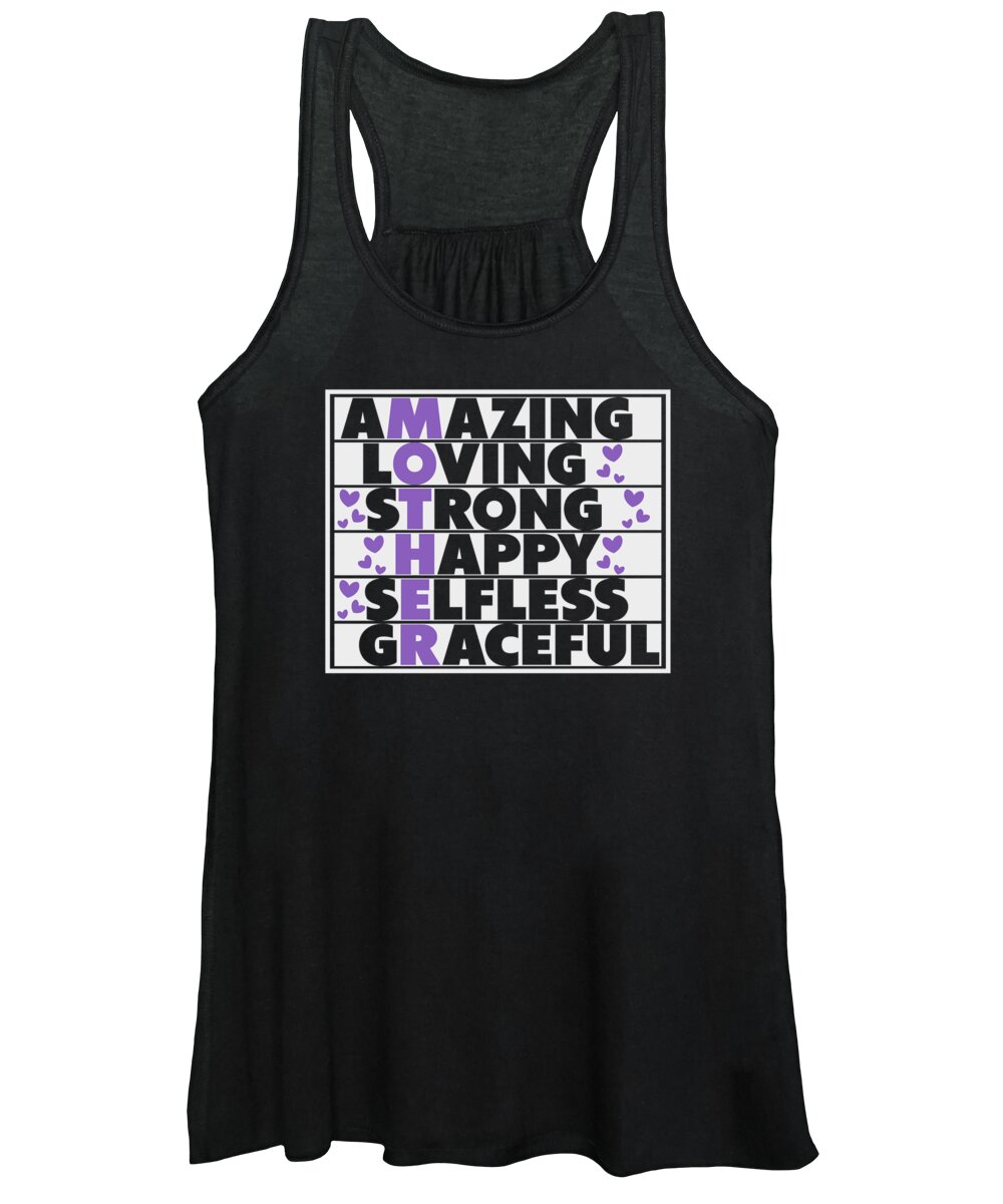 Mothers Day Women's Tank Top featuring the digital art Amazing Loving Mother Mothers Day Grandmother #8 by Toms Tee Store