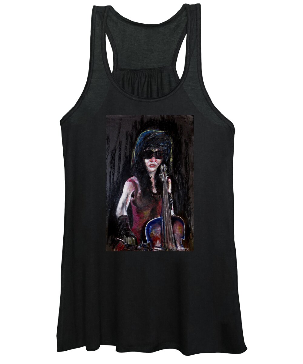 Woman Women's Tank Top featuring the painting A New Sensation by Tom Conway