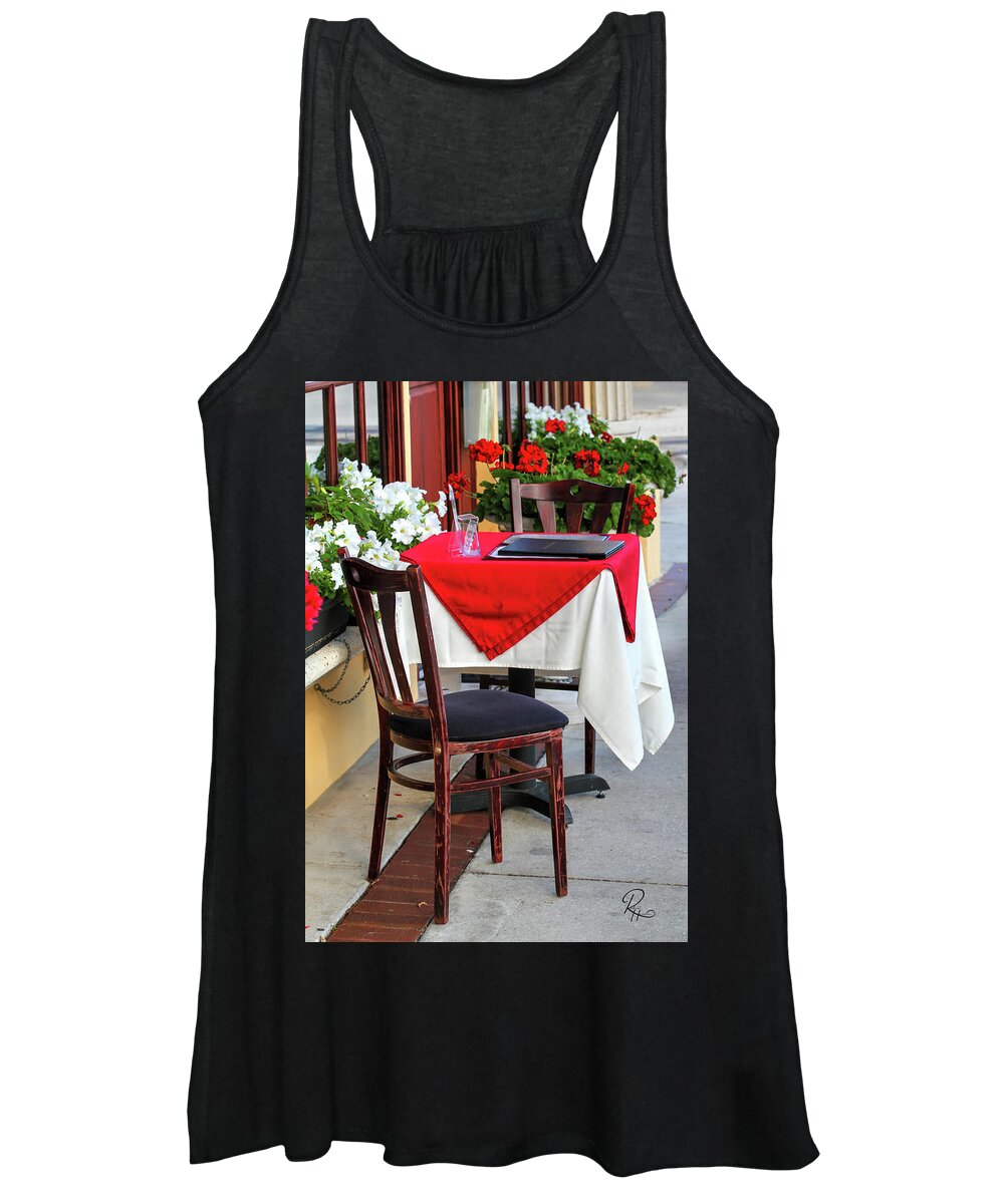 Fine Art Women's Tank Top featuring the photograph A Table For Two by Robert Harris
