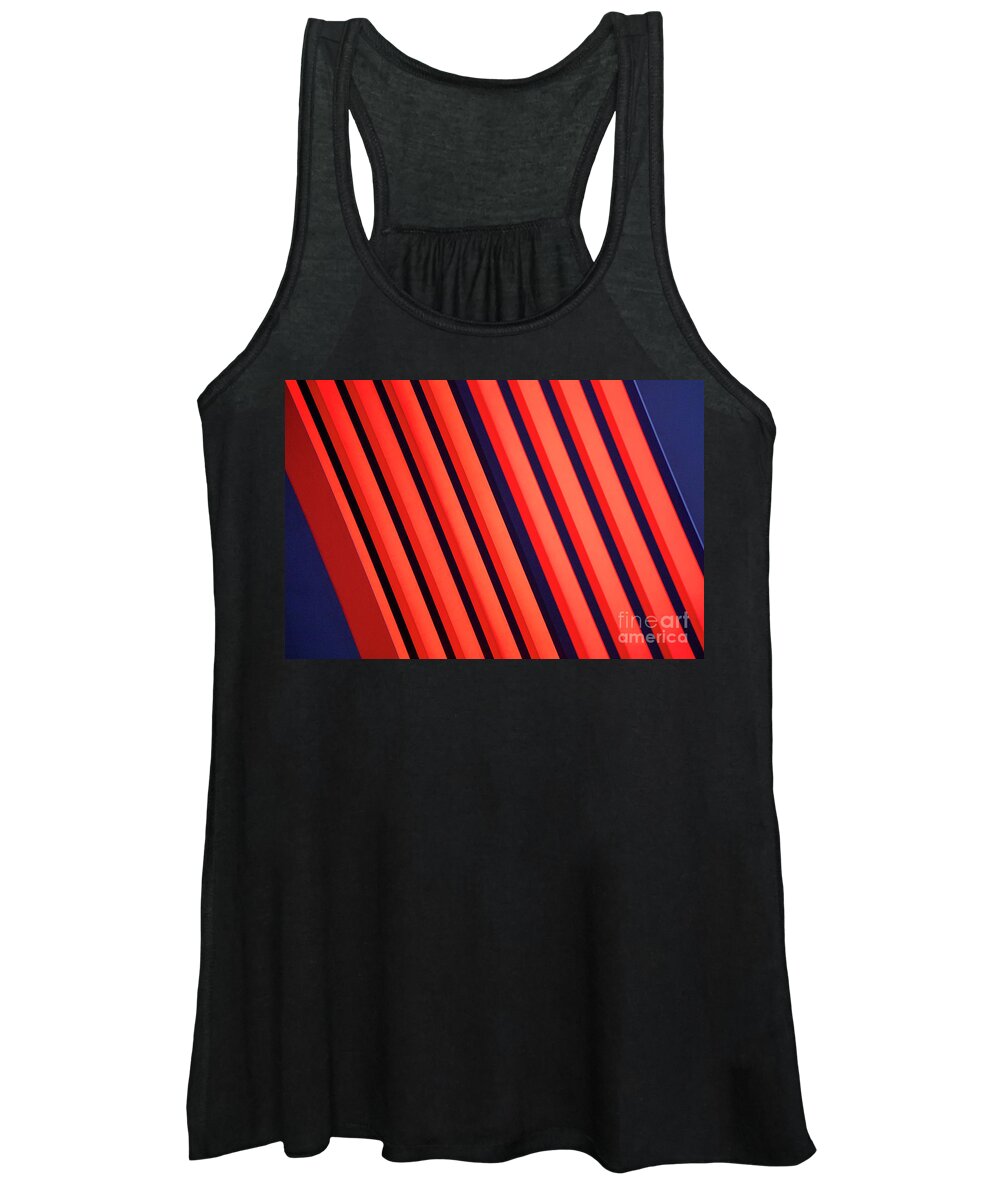 Red Abstract Blue Women's Tank Top featuring the photograph Abstract 20 by Tony Cordoza