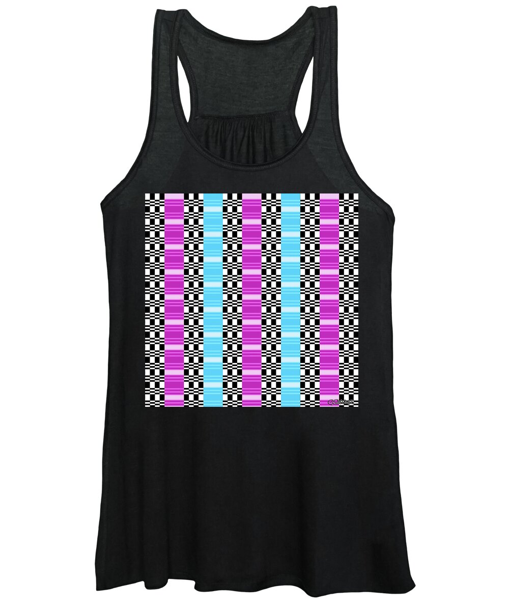 Moving Pattern Women's Tank Top featuring the mixed media Alternating Current by Gianni Sarcone