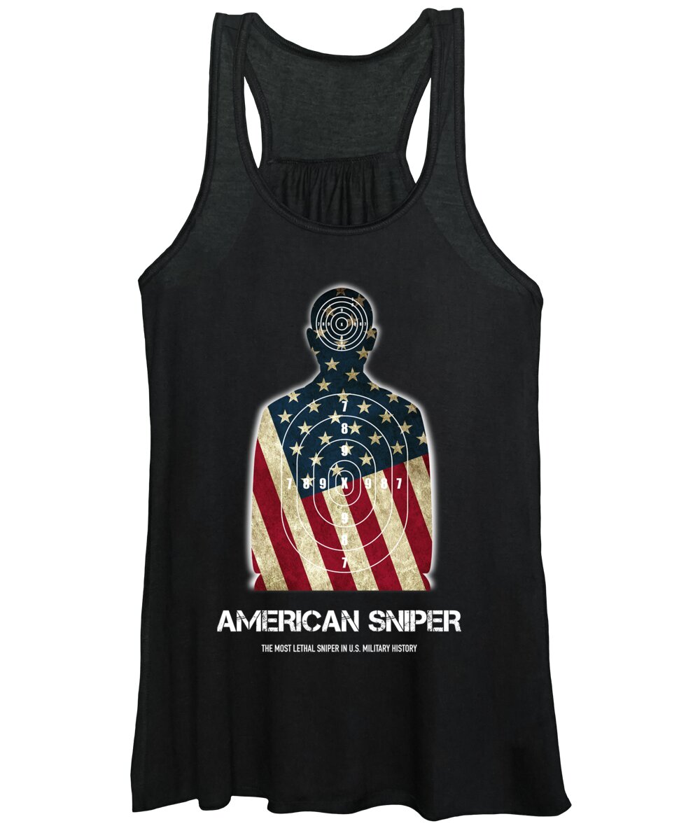 Movie Poster Women's Tank Top featuring the digital art American Sniper - Alternative Movie Poster by Movie Poster Boy