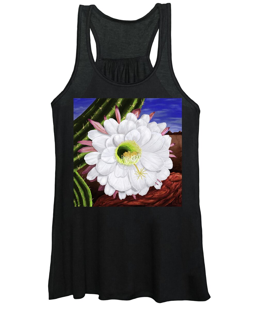 Argentine Women's Tank Top featuring the digital art Argentine Giant Cactus by Ken Taylor