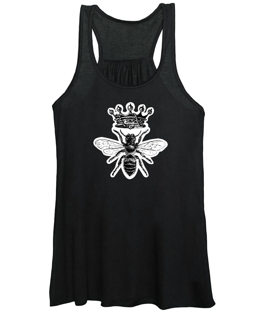 Queen Bee Pattern Women's Tank Top featuring the digital art Queen Bee Pattern by Eclectic at Heart