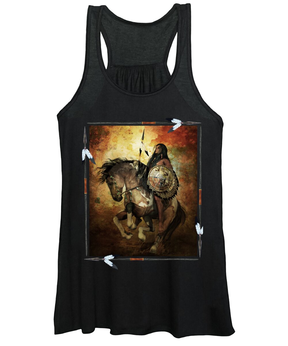 Courage Women's Tank Top featuring the digital art Warrior by Shanina Conway