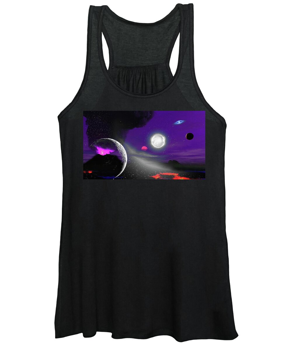 Abstract Women's Tank Top featuring the digital art Astral Visions by Don White Artdreamer