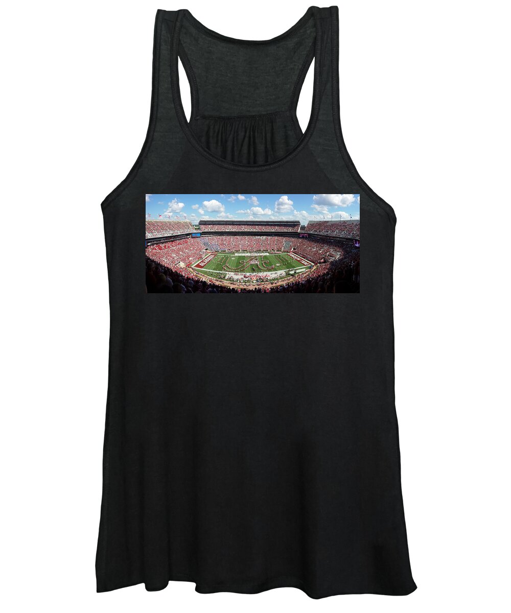 Gameday Women's Tank Top featuring the photograph Bama Script A Panorama by Kenny Glover