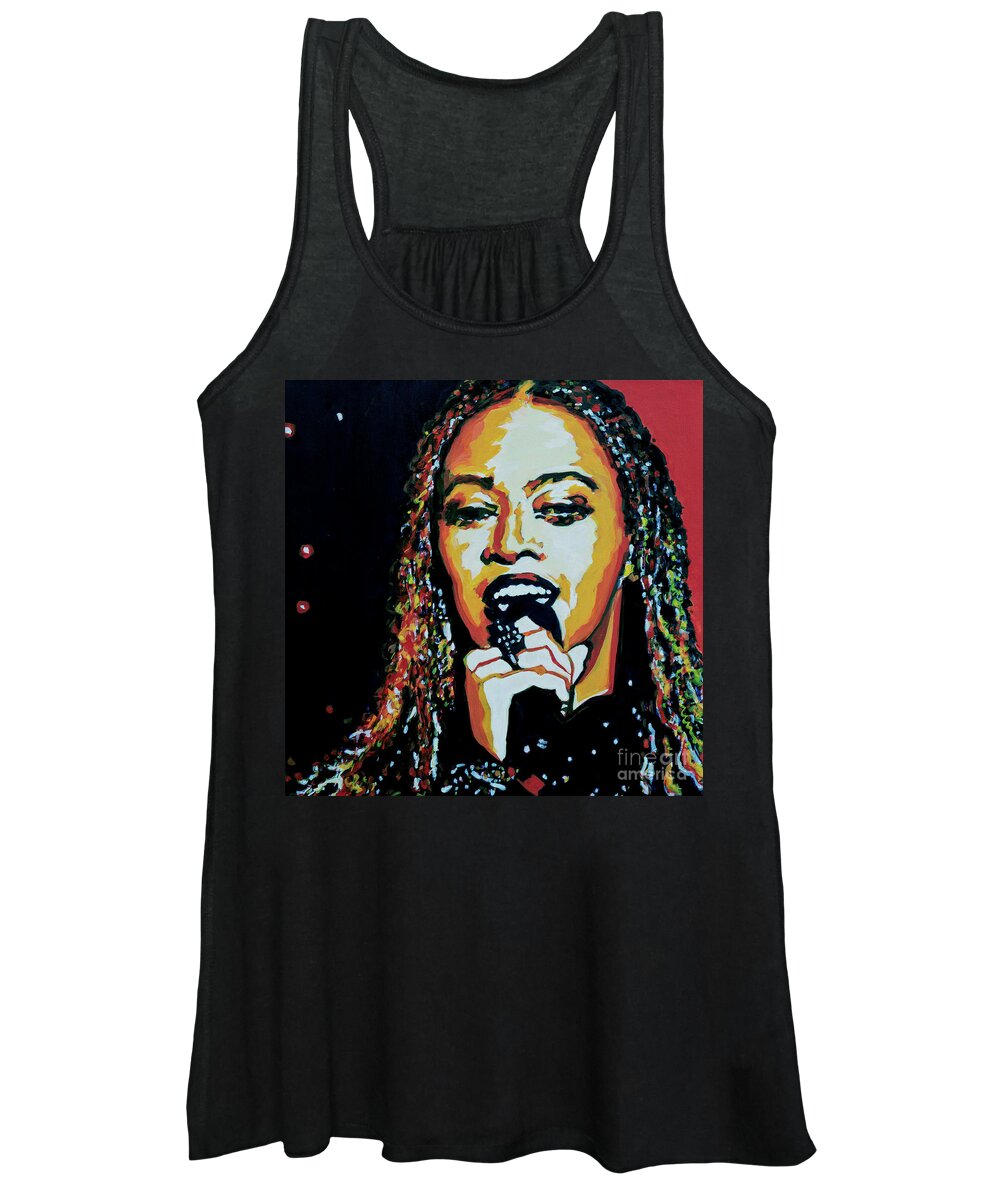 Beyonce Women's Tank Top featuring the painting Beyonce by Tanya Filichkin