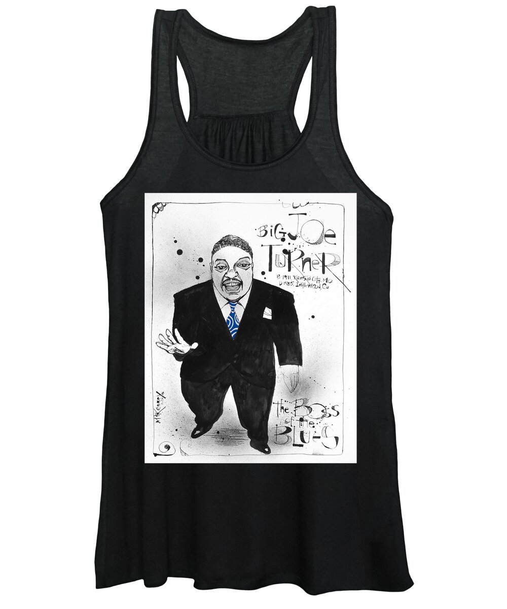  Women's Tank Top featuring the drawing Big Joe Turner by Phil Mckenney