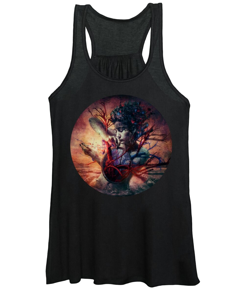 Surreal Women's Tank Top featuring the mixed media Blossom by Mario Sanchez Nevado