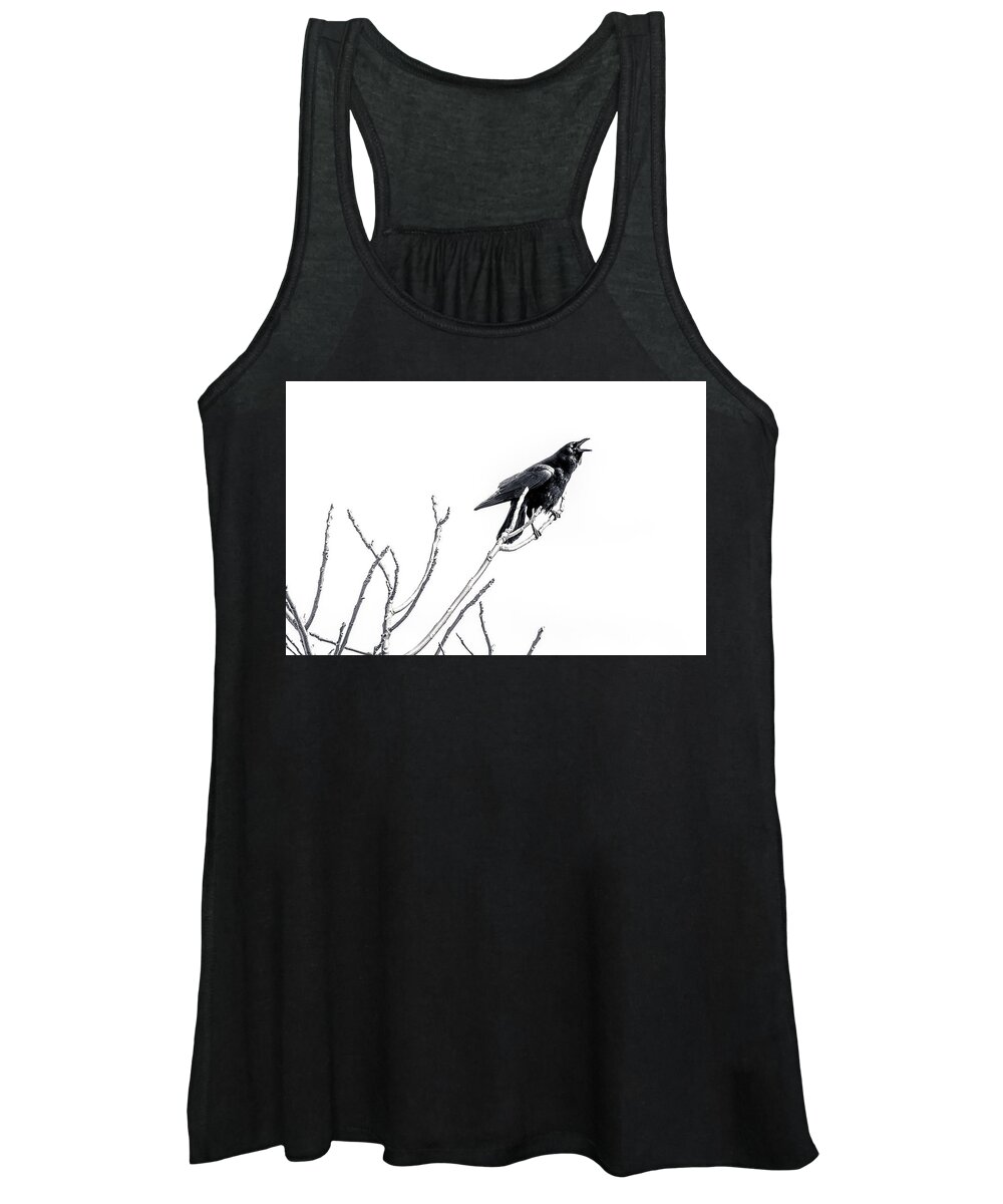 Crow Women's Tank Top featuring the photograph Brainy Bird by Catherine Grassello