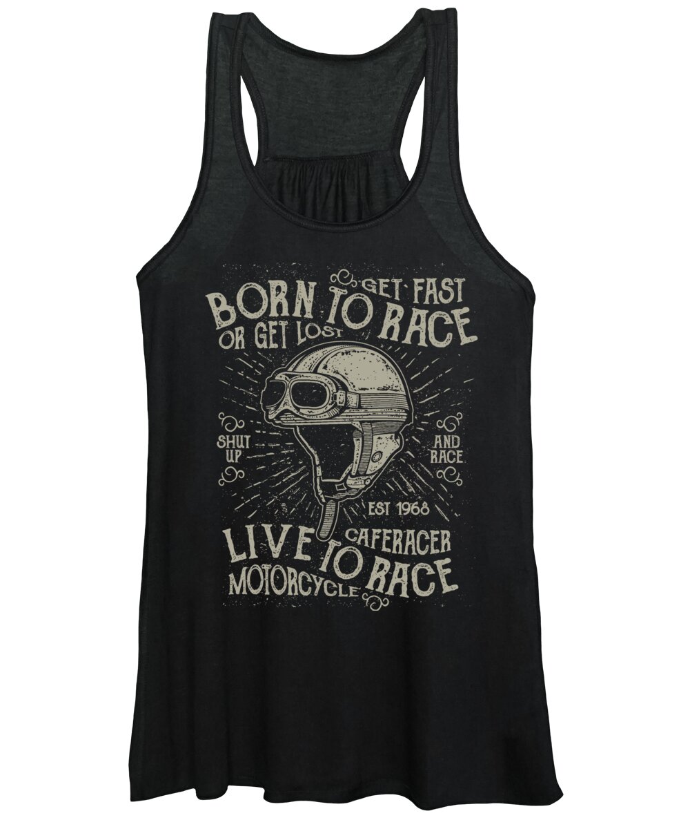 Motocross Women's Tank Top featuring the digital art Cafe Racer Motorcycle by Jacob Zelazny