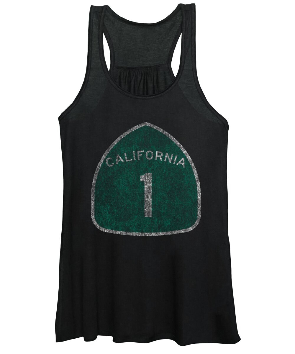 Cool Women's Tank Top featuring the digital art California 1 Pacific Coast Highway by Flippin Sweet Gear