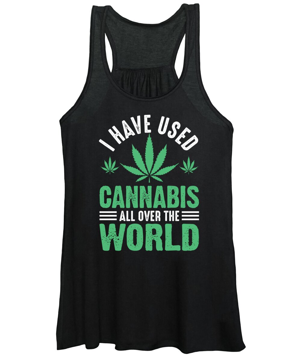 Weed Women's Tank Top featuring the digital art Cannabis Worldwide by Me