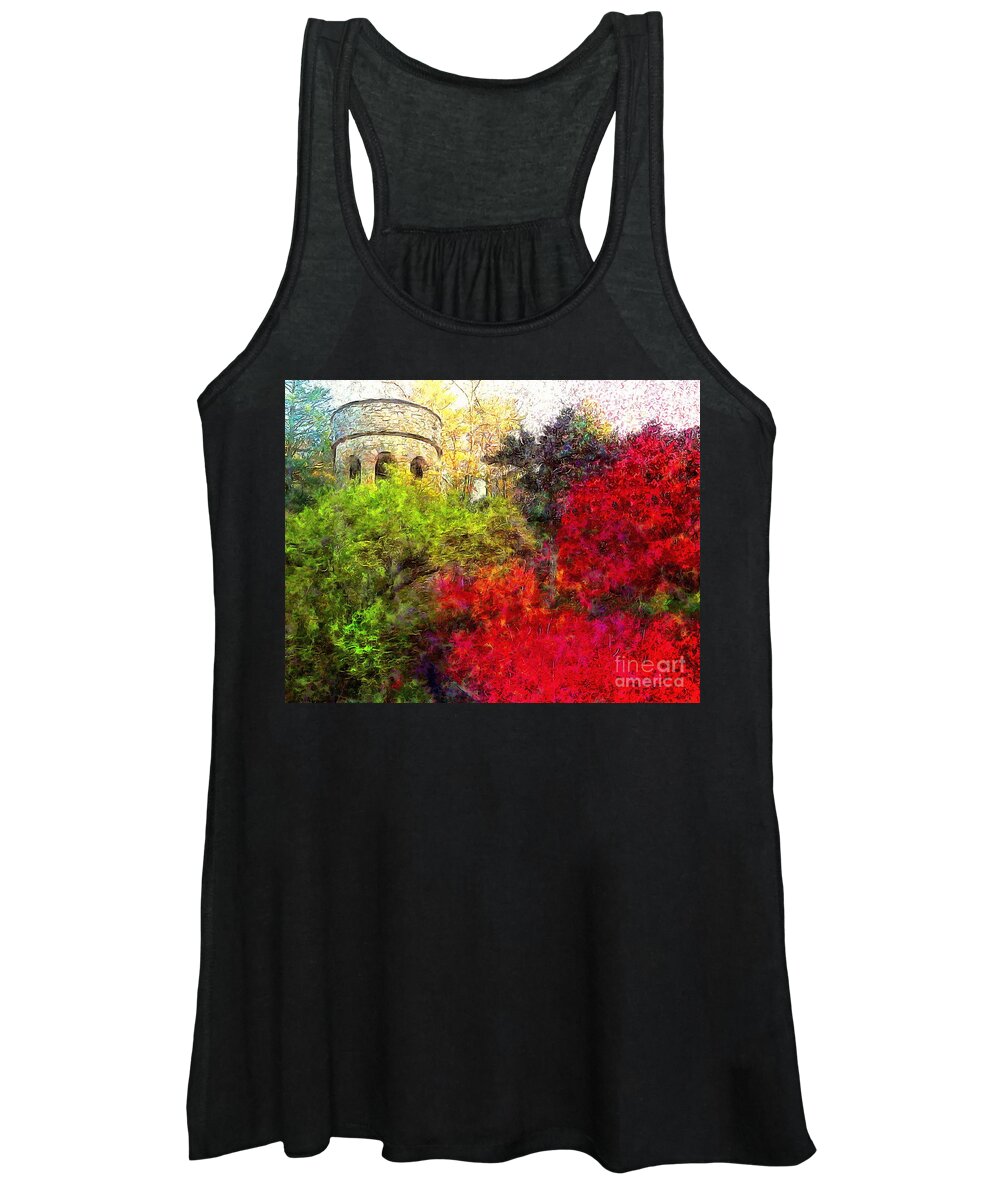 Chimes Tower Women's Tank Top featuring the photograph Chimes Tower at Longwood Gardens in Autumn by Sea Change Vibes