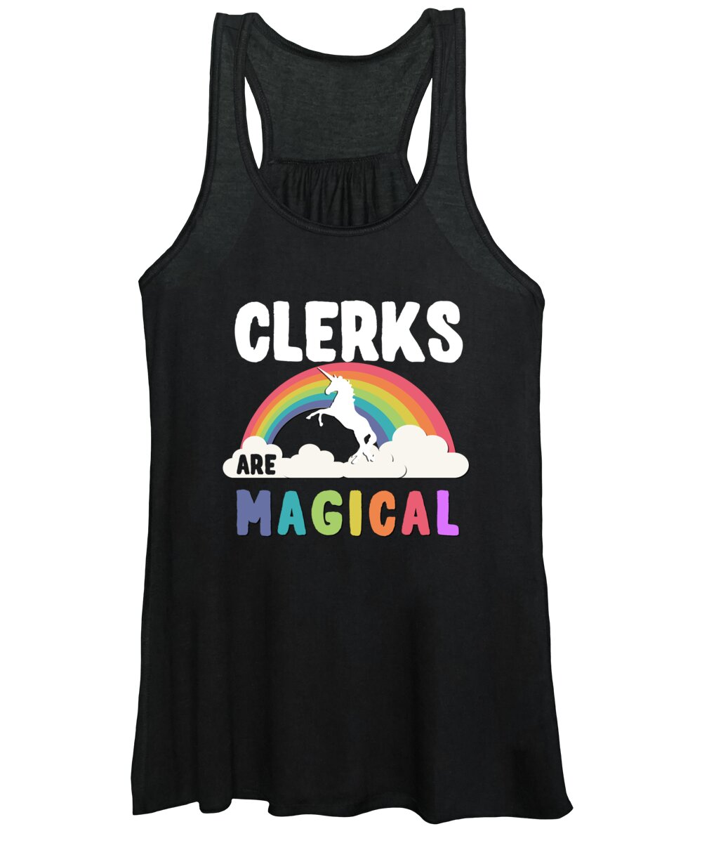 Funny Women's Tank Top featuring the digital art Clerks Are Magical by Flippin Sweet Gear