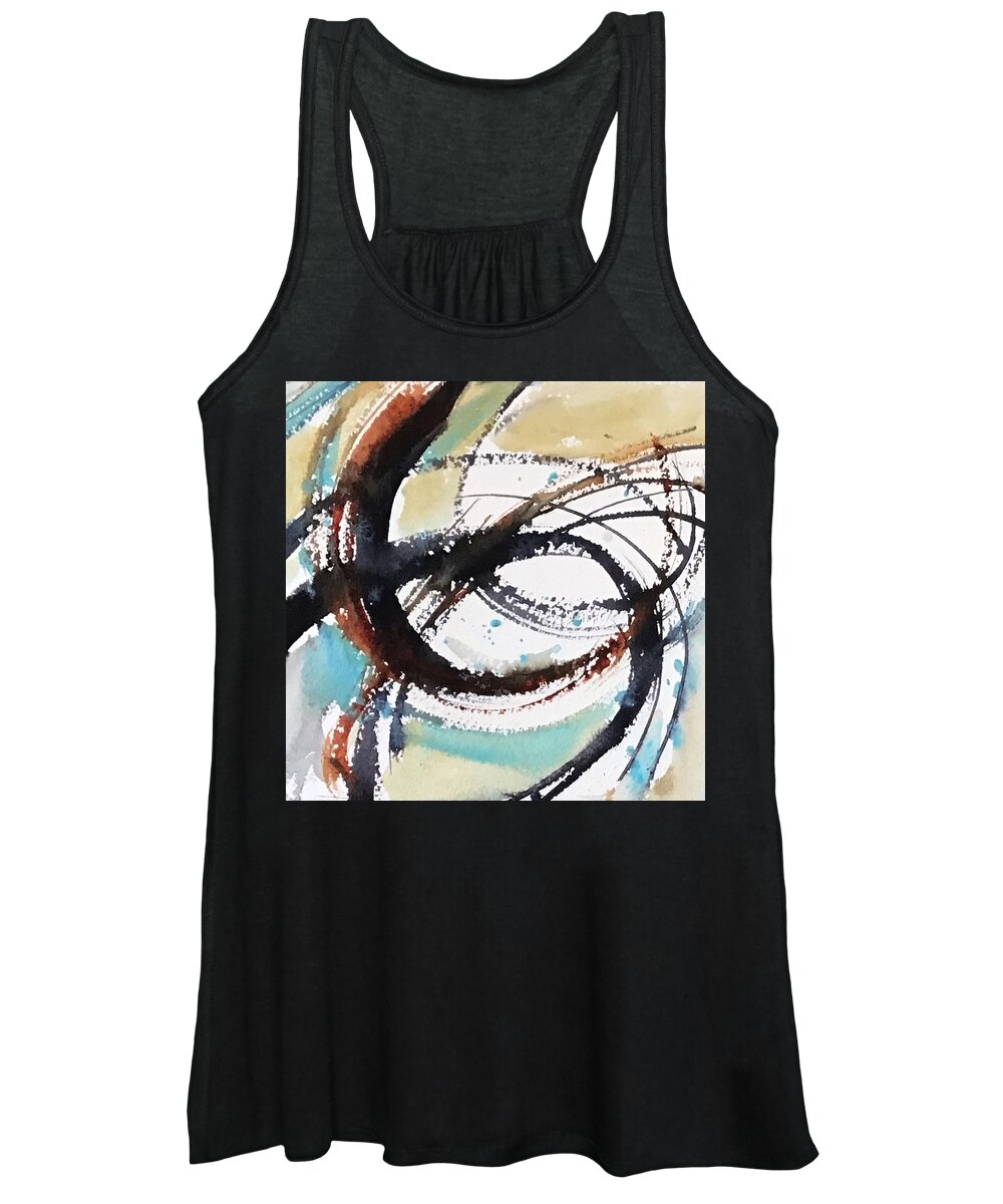 Abstract Women's Tank Top featuring the painting Continuous Motion by Judith Levins