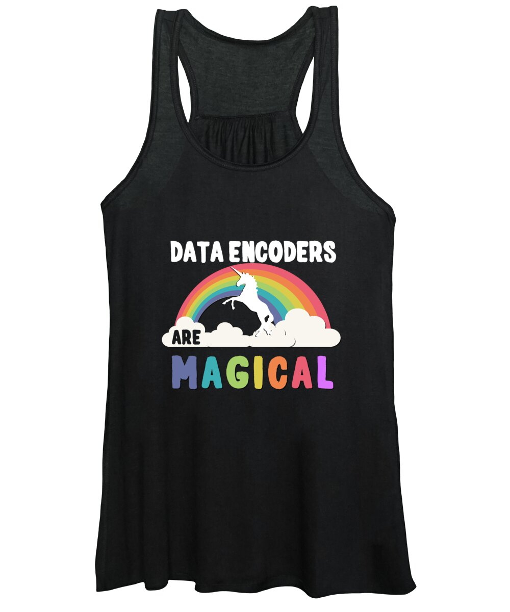 Funny Women's Tank Top featuring the digital art Data Encoders Are Magical by Flippin Sweet Gear