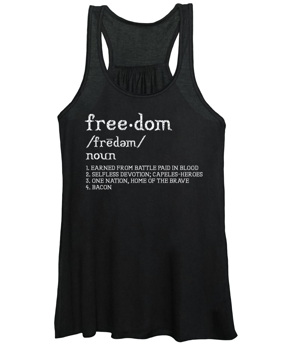 Military Women's Tank Top featuring the digital art Definition Of Freedom Noun by Jacob Zelazny