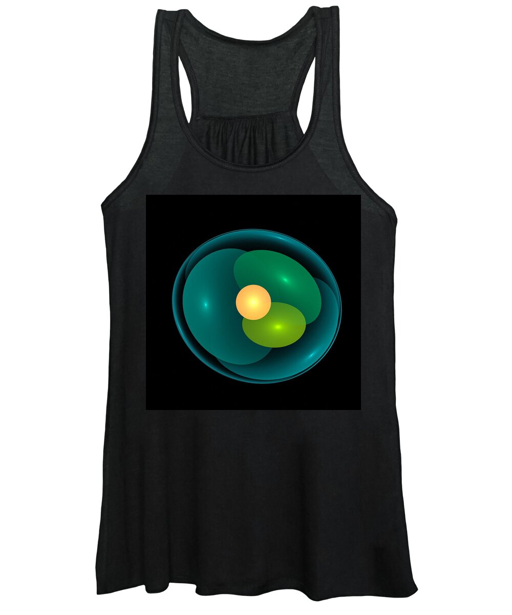 Artwork Women's Tank Top featuring the digital art Easter Greetings in abstract design by Aleksandrs Drozdovs