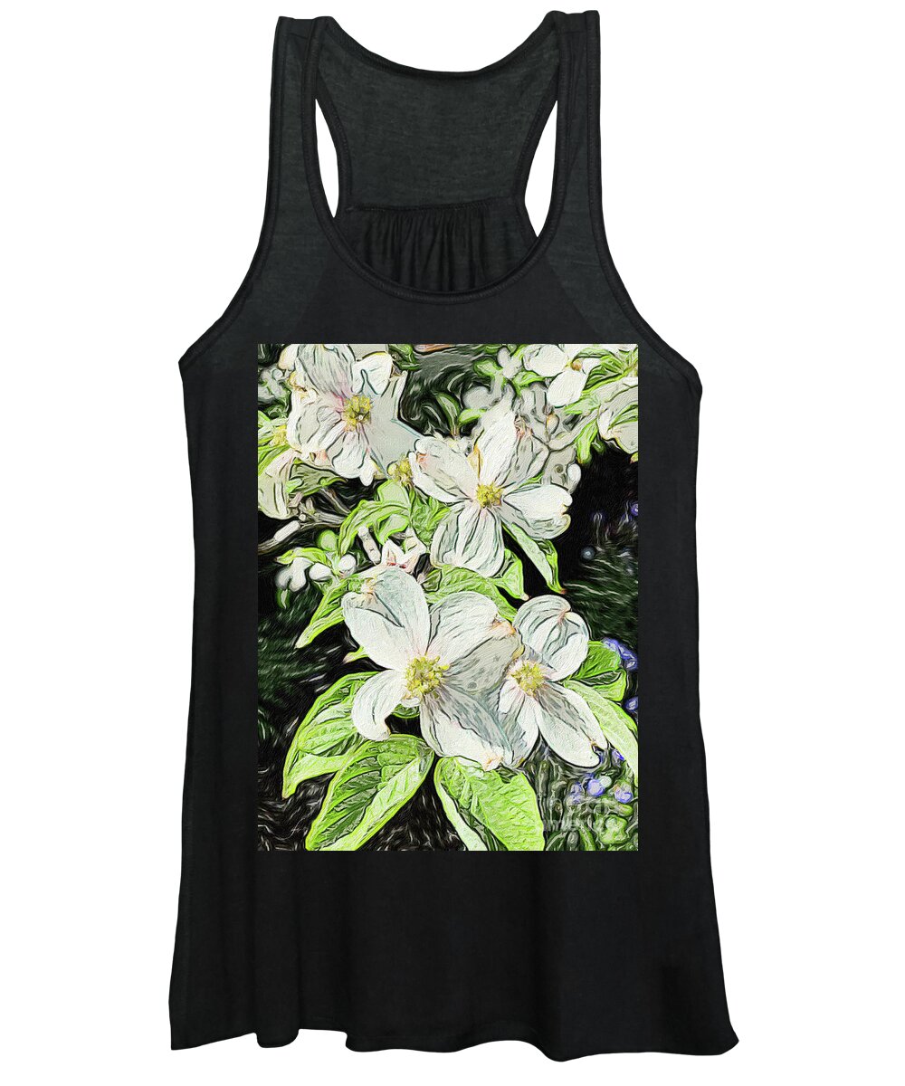 Dogwood Women's Tank Top featuring the digital art Dogwood digital by Jeanette French